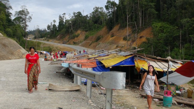 Most recent pictures of the blockade - Saturday by the roadside