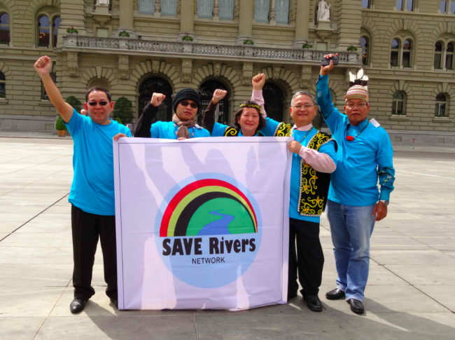 NGO delegation from Sarawak outside Swiss Parliament building