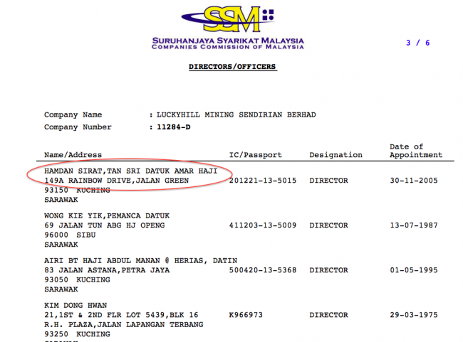 Ex-Chief of Police is running Sarawak's major coal mine!