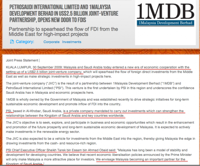 Misleading attempts to describe the JV deal as an official venture between the two countries…..