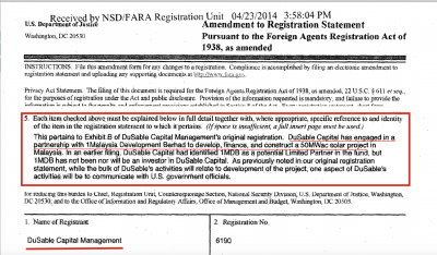 1MDB enda deka jadi bakih dagang dalam DuSable, tang kaul sida mengkang bisi - 2014