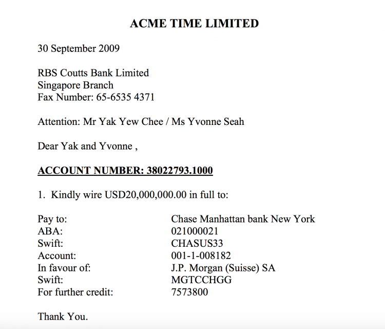 Total of over US$100 million dollars to Tarek on the day the deal went through