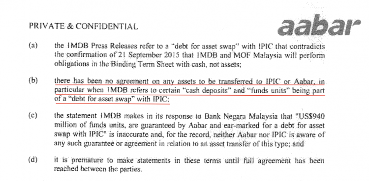 False claims by 1MDB spokespeople?