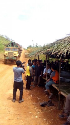 What means but a blockade were left to landowners ignored when they complained about illegal logging?