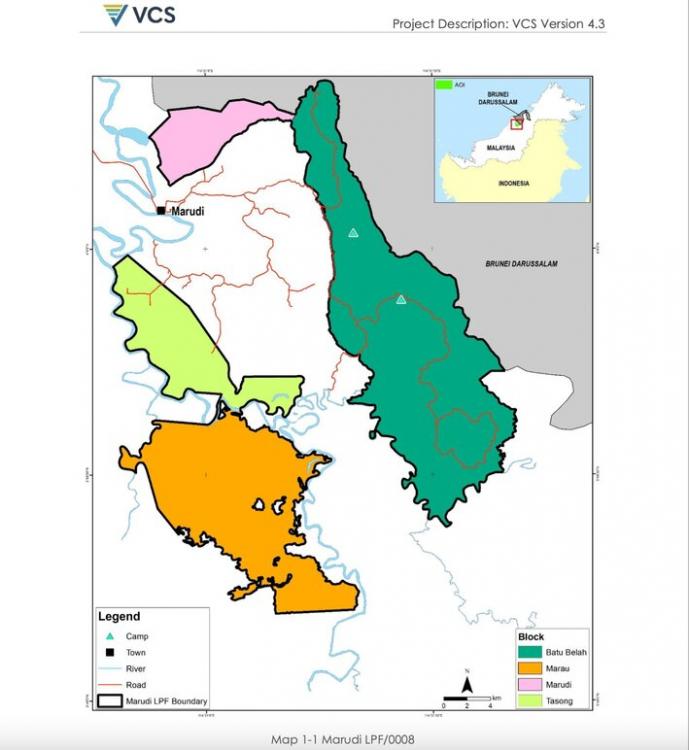 SaraCarbon Project in Marudi combines 4 separate plantation licences handed to the giant concessionaire in 1998